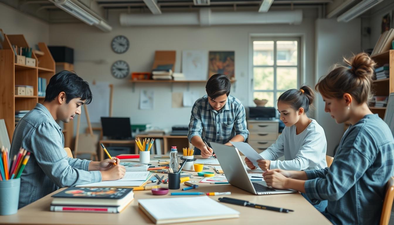 Modern university campus for students