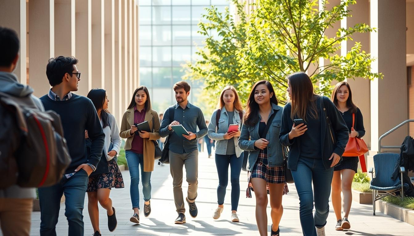 Student using a study guide to organize academic notes
